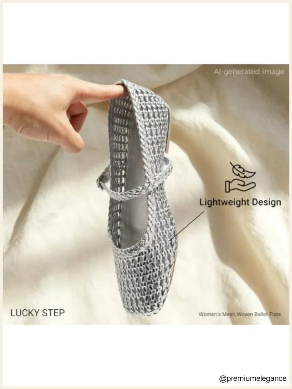 Mesh Woven Ballet Flats - Breathable Round Toe Mary Jane with Buckle Strap